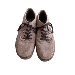 Vans Authentic Era Gargoyle Low Top Lace Up Grey Black Mens, Size 10.5